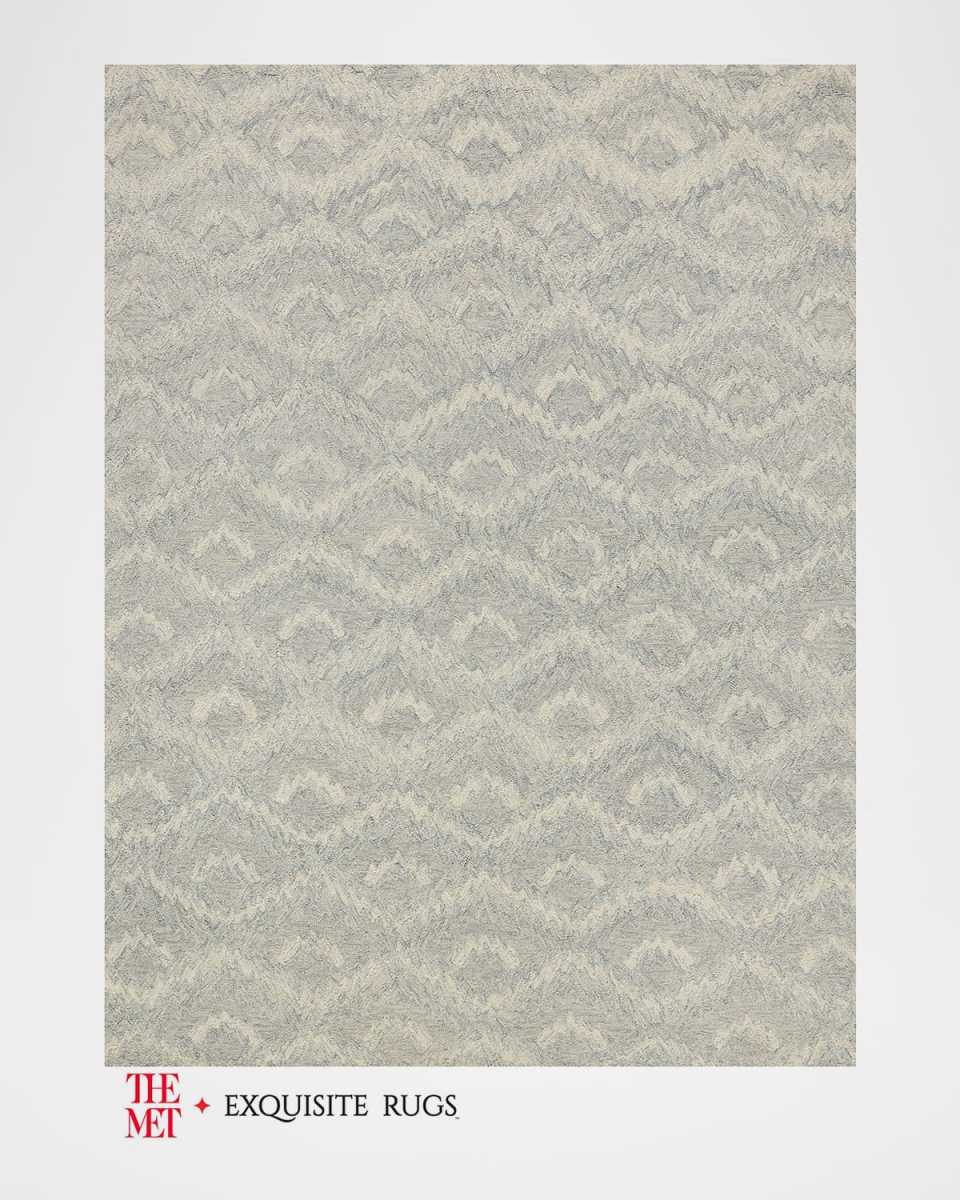 Bargello Hand-Tufted Gray Rug, 8' x 10'